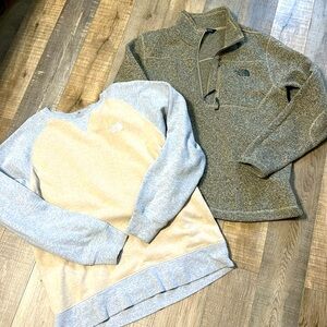 TWO Men’s The North Face - Swearshirt and Fleece Jacket - Size Large